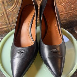 Coach AlyceBlack Leather Pumps
